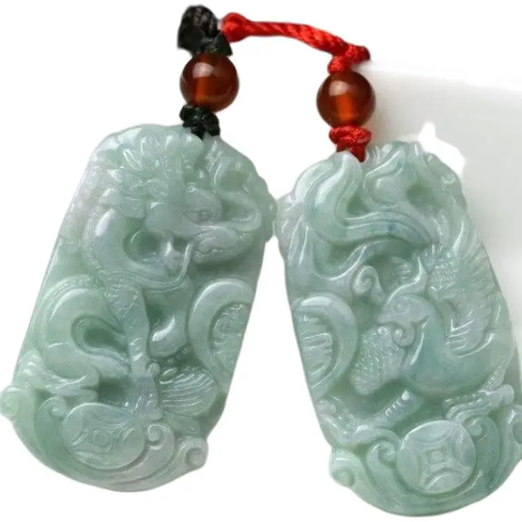 Jade Key Glutinous Jade Jadeite Pendants Unisex-1