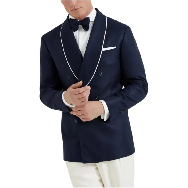 Brunello Cucinelli Shawl lapel Suit Jacket-3