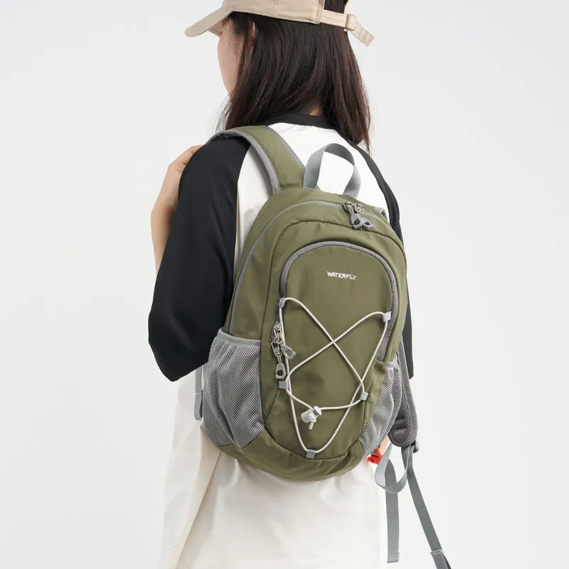 WATERFLY Nylon Fabric Backpack Medium Size Unisex Multicolor-10