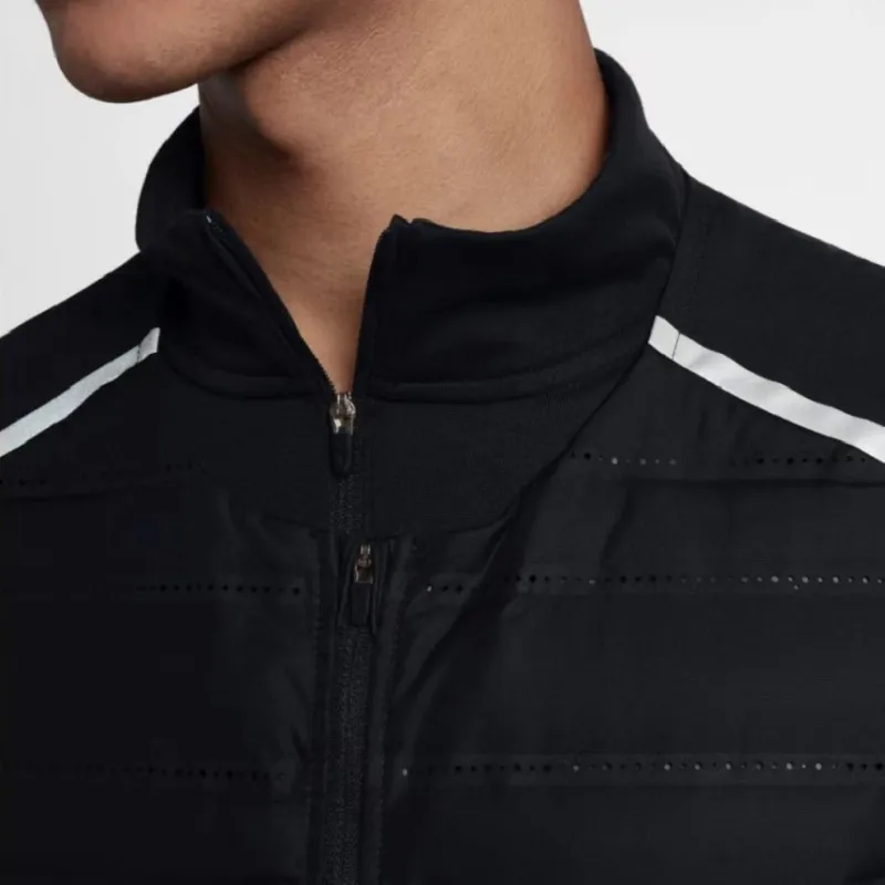 Nike Men's Colorblock Stand Collar Down Vest Black-3