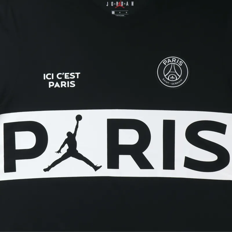 Jordan x PSG T Shirt Men's Black-4