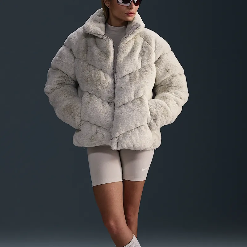 Nike Sportswear Windpuffer Women's Therma FIT Loose Faux Fur Jacket-1