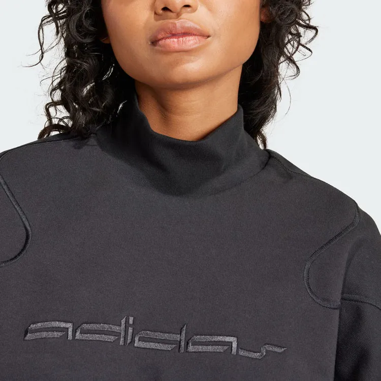 Adidas Originals Premium Crop Sweatshirt Sweatshirt Women's Black-4