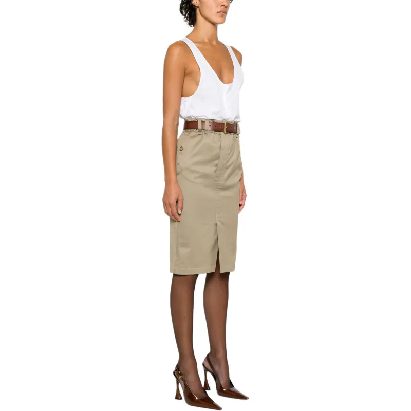 SAINT LAURENT Belted Pencil Skirt-3