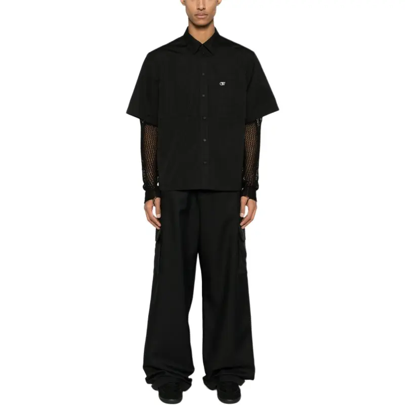 OFF WHITE Wide leg Cargo Trousers-2