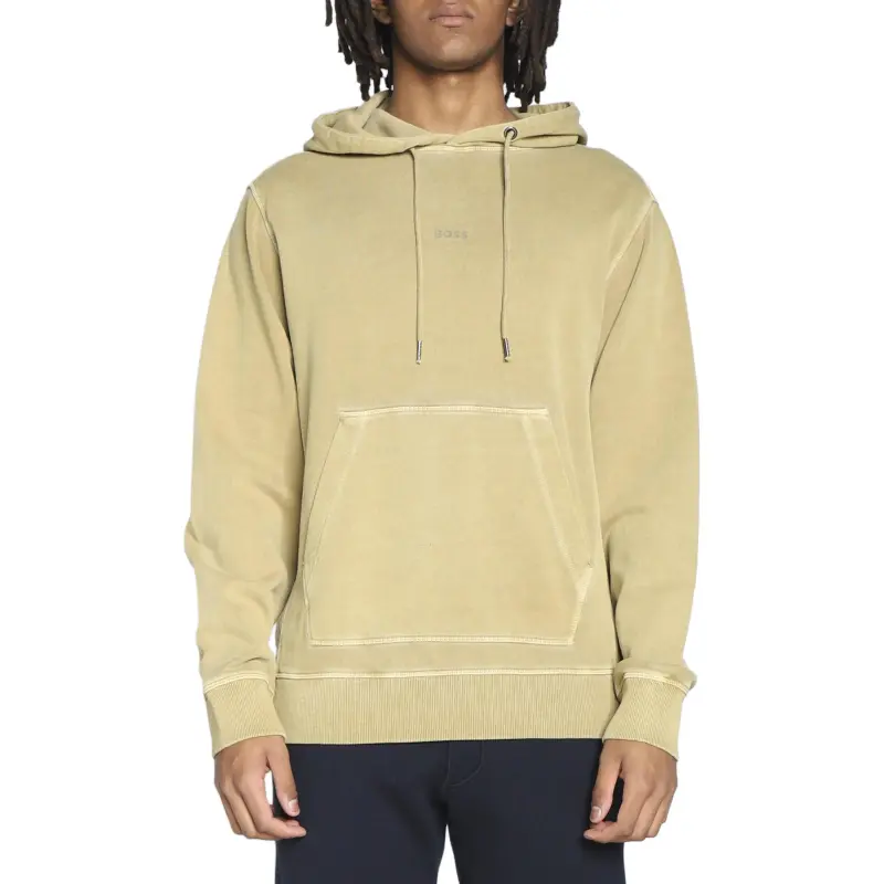 HUGO BOSS Sweatshirt Men's Dark Yellow Green-2