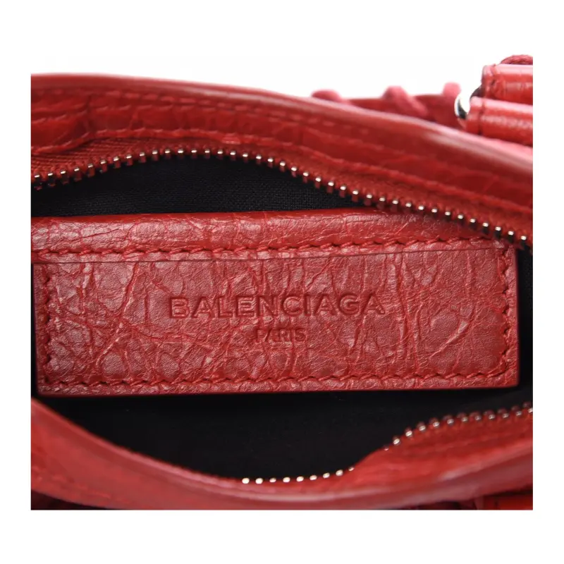 Balenciaga Neo Cagole City Sheepskin Shoulder Bag Crossbody Bag Handbag Women's Red-3