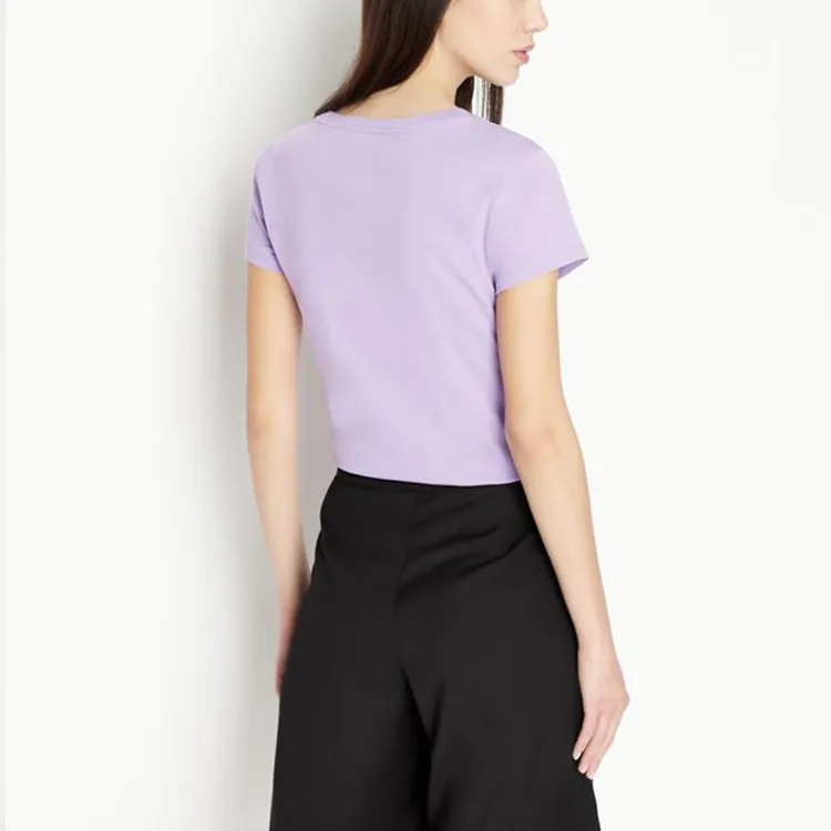 ARMANI EXCHANGE T-Shirts Women's Light Purple-3