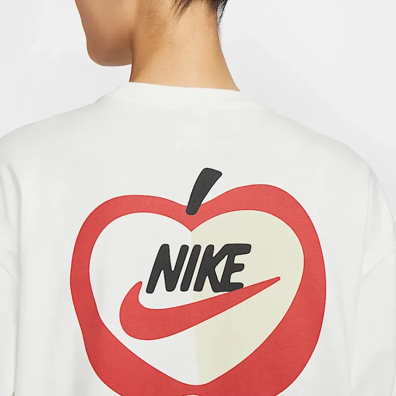 Nike Sportswear Drop Shoulder Sleeve T Shirt Women's Sail White-6