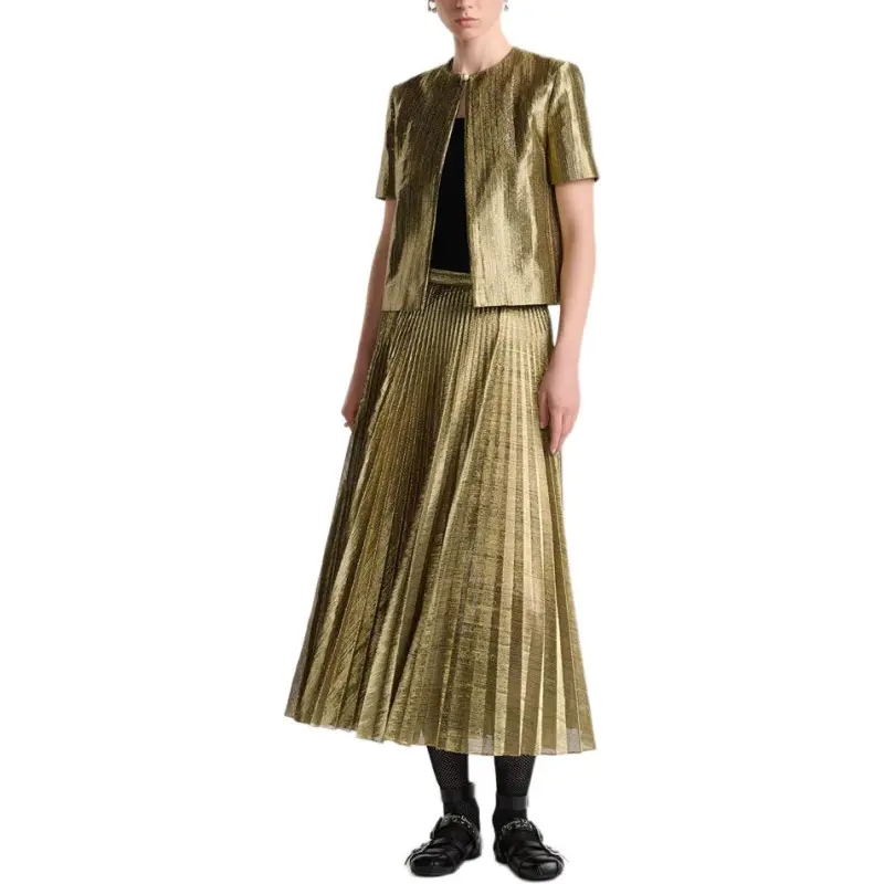 DIOR SS25 Casual Long Skirts Women's Gold-2