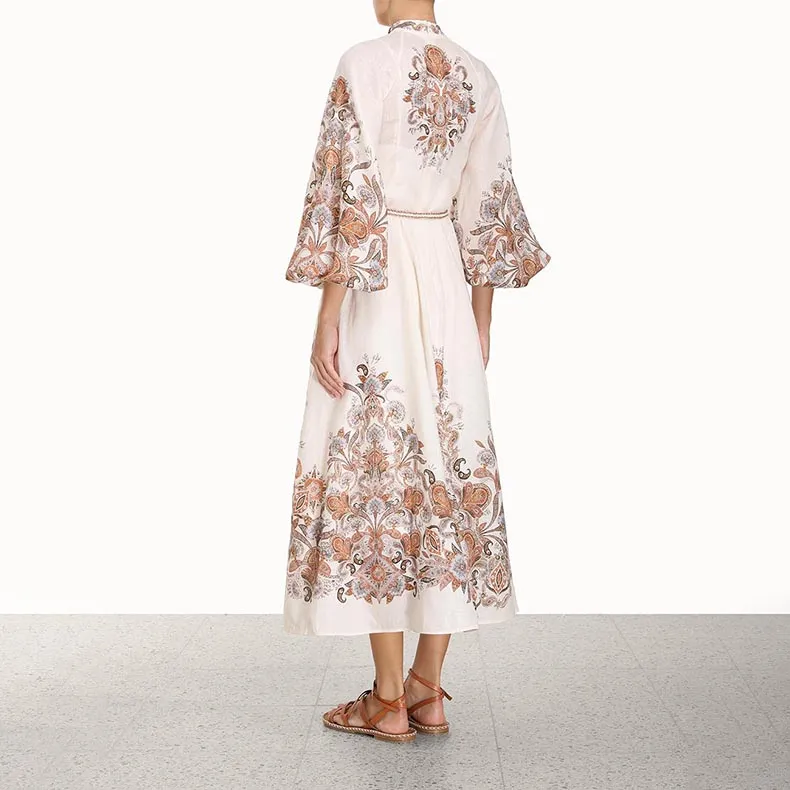 Zimmermann Long-Sleeved Dresses Women's Ivory White-2
