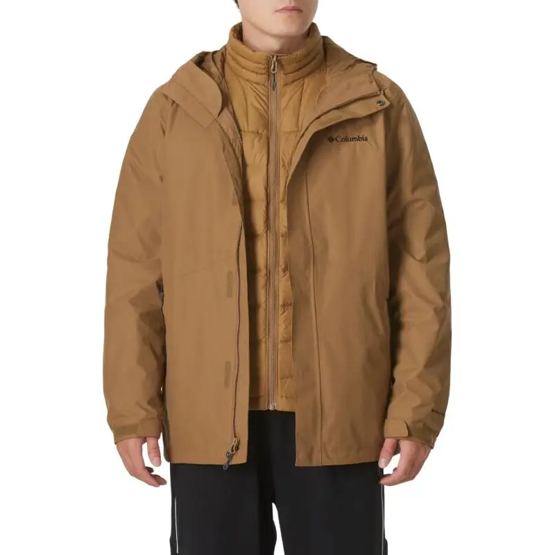 Columbia 24 Fall Waterproof And Windproof To Keep Warm Windbreaker Jacket Men's Brown-4