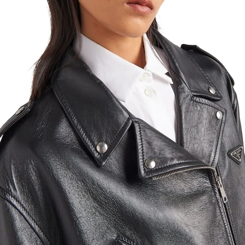 PRADA Nappa leather Biker Jacket-5