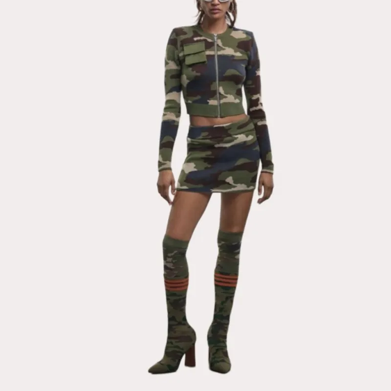 Adidas Ivy Park Ribbed Long Sleeve Top Aop Camo-2