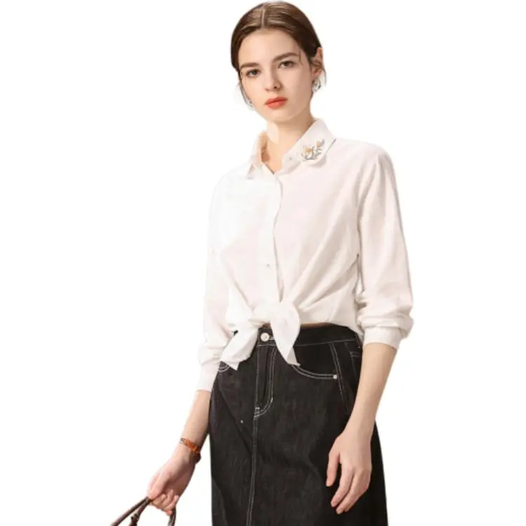 FENHONGMALI Shirt Women's White-1