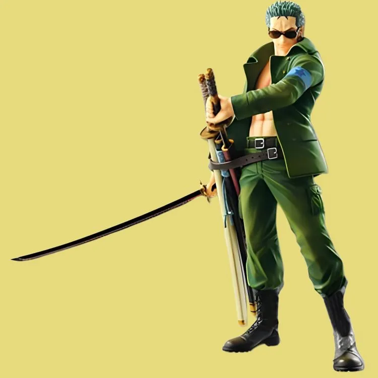 BANPRESTO Roronoa Zoro Glass Factory Ichiban Kuji One Piece Military Grade B Reward Zoro Scale Figures-3