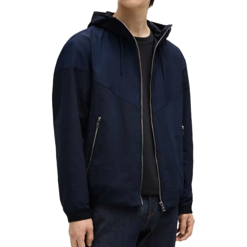 HUGO BOSS Logo Patch Hooded Jacket-2