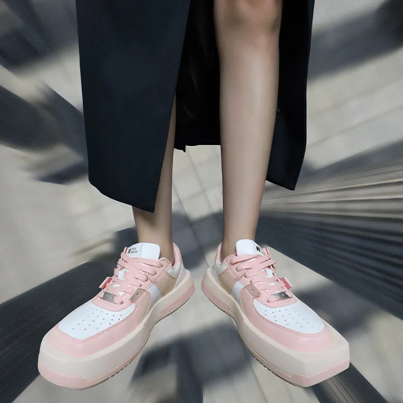 CHOCO CONCERT Low Top Skateboard Shoes Unisex Pink-5