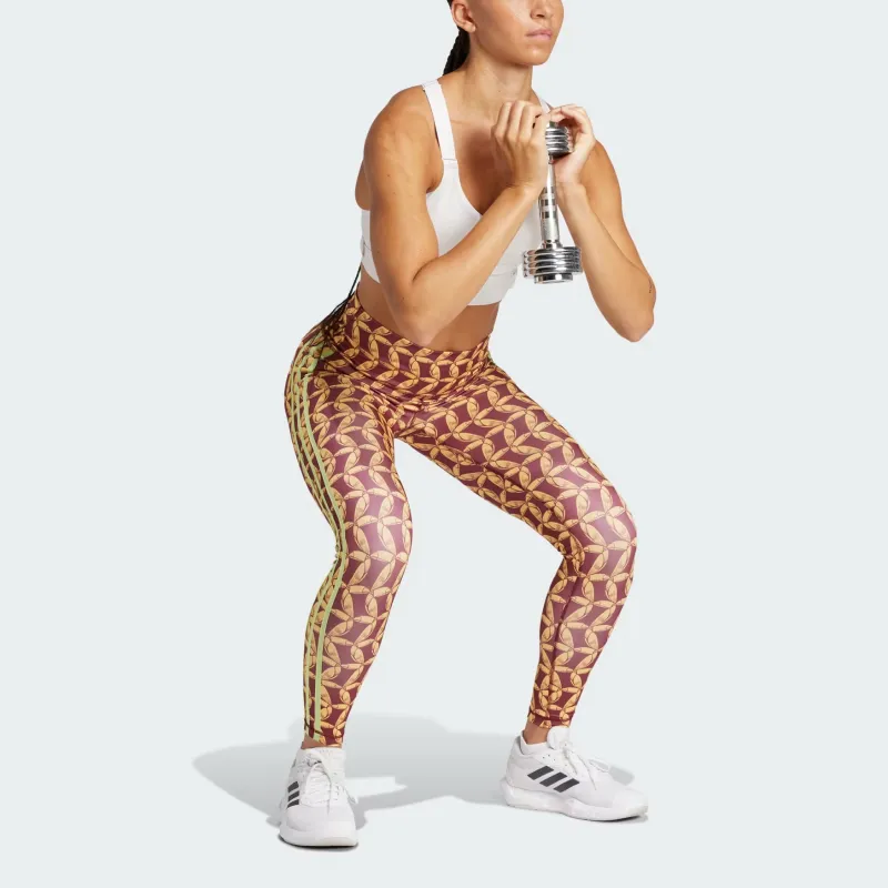 Adidas Women's Farm Rio 7/8 Leggings Semi Spark/Shadow Red-1