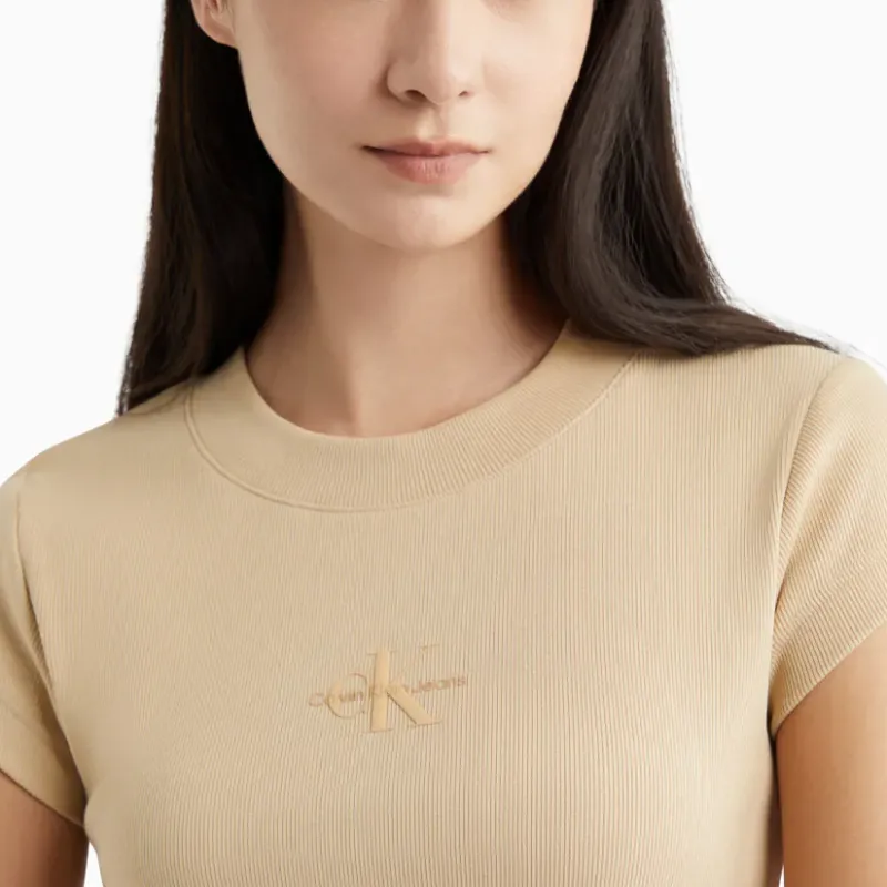 CALVIN KLEIN T Shirt Women's Warm Sand-2