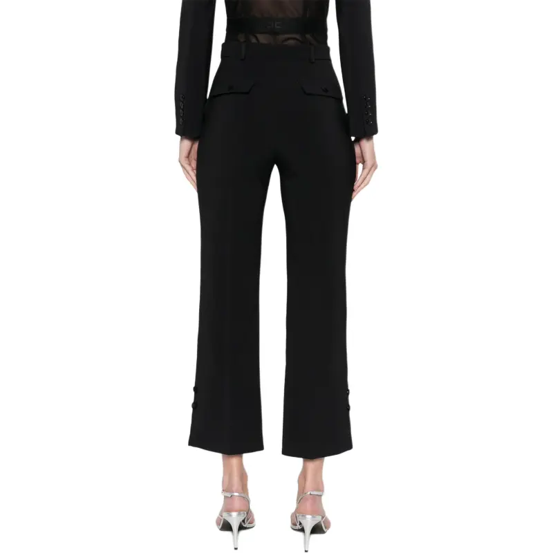 Elisabetta Franchi Satin trim Crepe Trousers-2