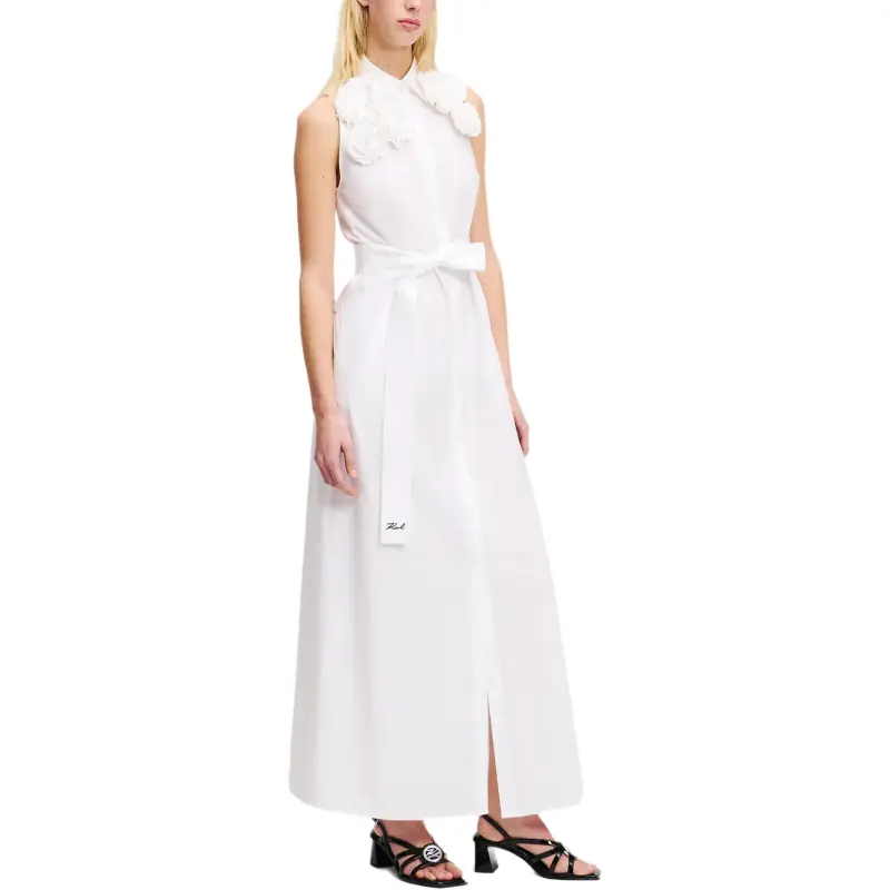 Karl Lagerfeld Floral Appliqué Maxi Dress-4