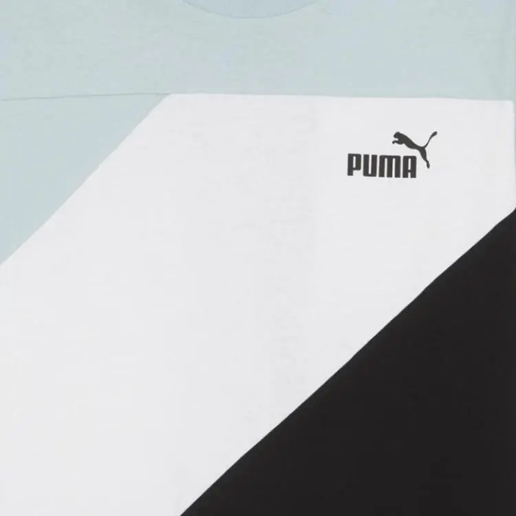PUMA Essentials Long T Shirts Men Light Blue-2
