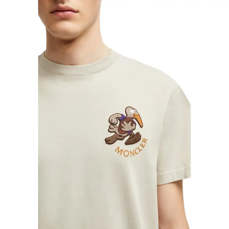 Moncler T Shirts Men Beige-4