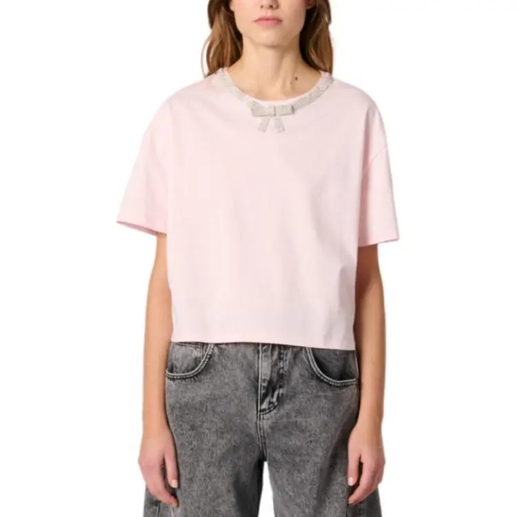 Maje Embellished neck T shirt-1