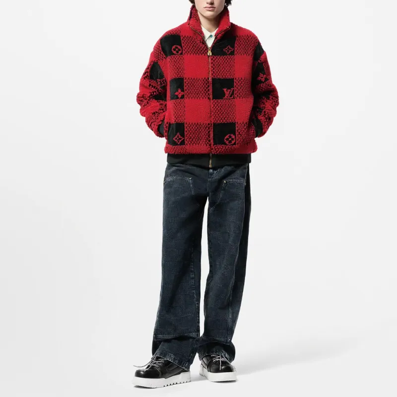 LOUIS VUITTON 2010s Damier Fleece Jacket-1