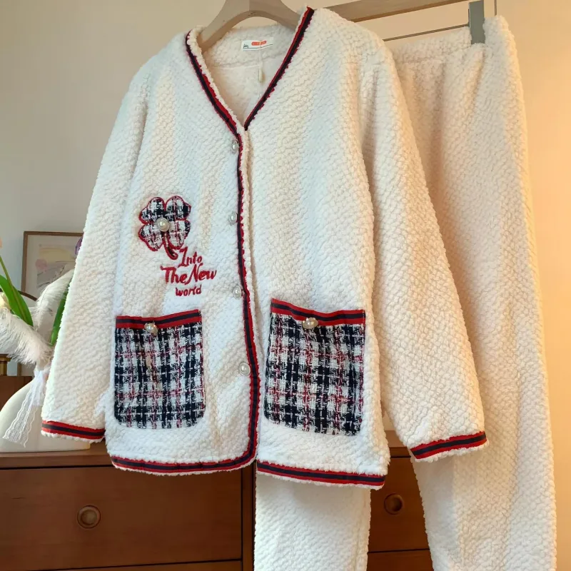 WANANNI Pajama Set Women's White-2