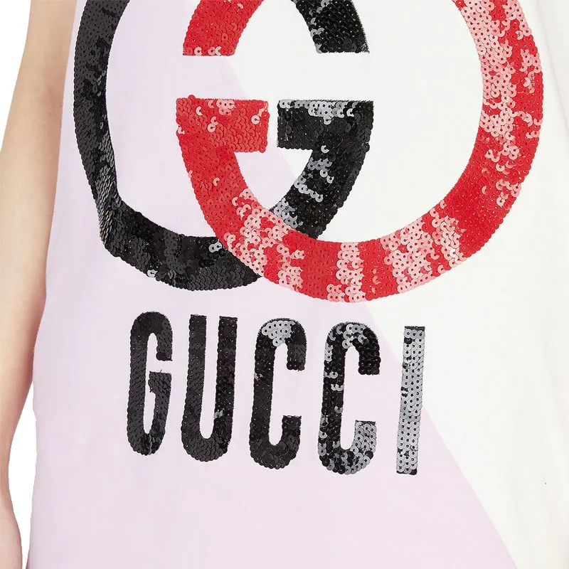 GUCCI Logo Printed Sleeveless Top-6