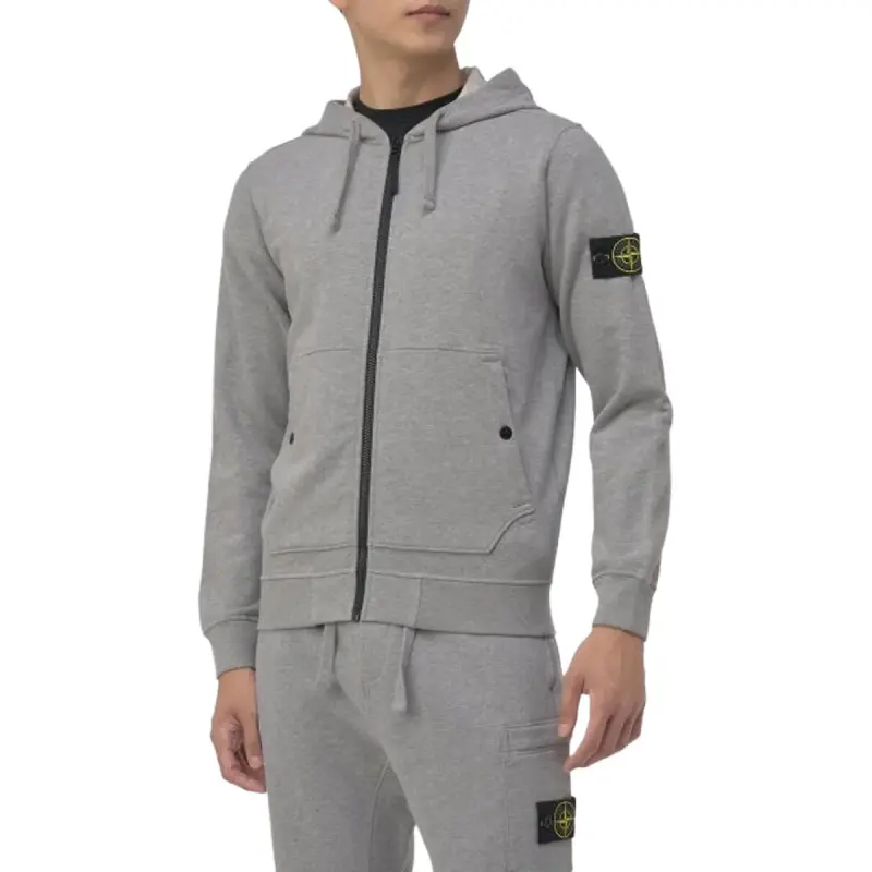 STONE ISLAND Logo Patch Zipped Hoodie-3