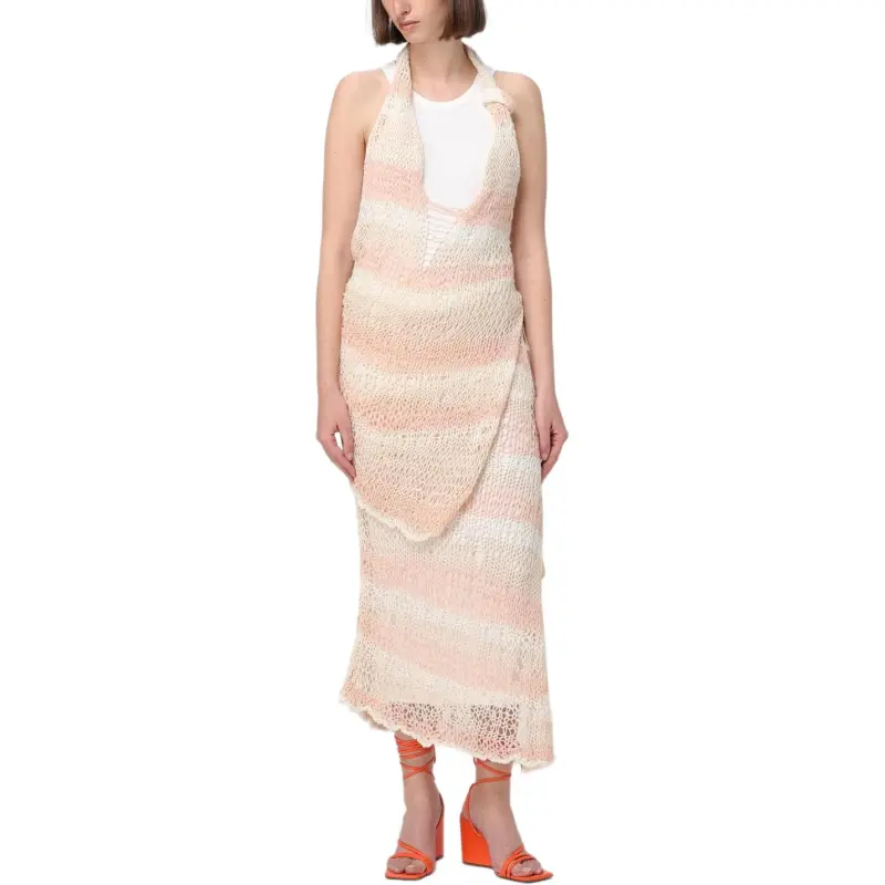 SportMax Ecuador Tied Waist Striped Knitted Skirt-3