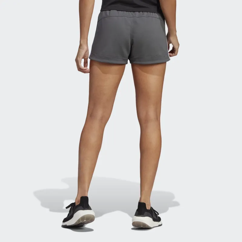 Adidas Pacer 3-Stripes Knit Shorts Casual Shorts Women's Pulse Stone Gray-3