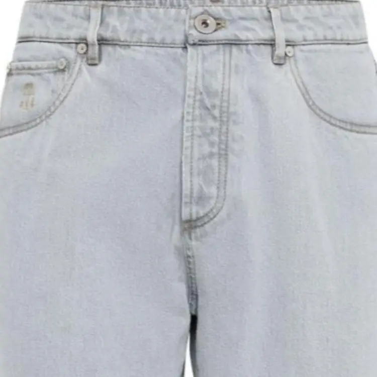 Brunello Cucinelli Logo Detailed Slim Jeans-7