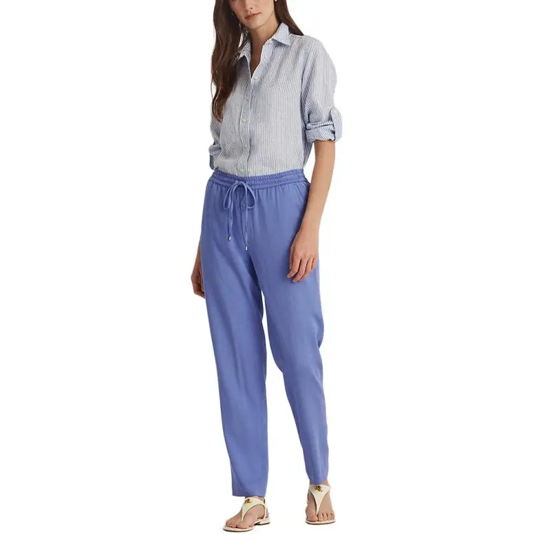 LAUREN RALPH LAUREN SS22 Knitted Sweatpants Women's Blue-4