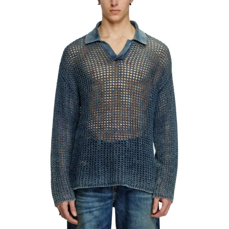 DIESEL K Squared Open Knit Polo Jumper-2