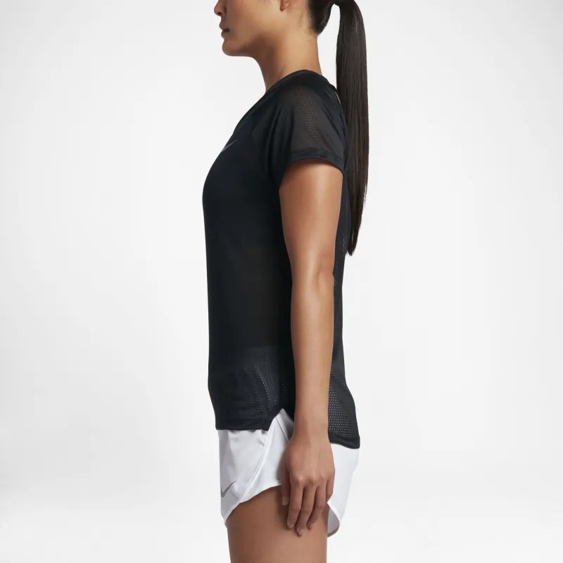 Nike Raglan Sleeve T Shirt Women's Black/Reflective Silver-3
