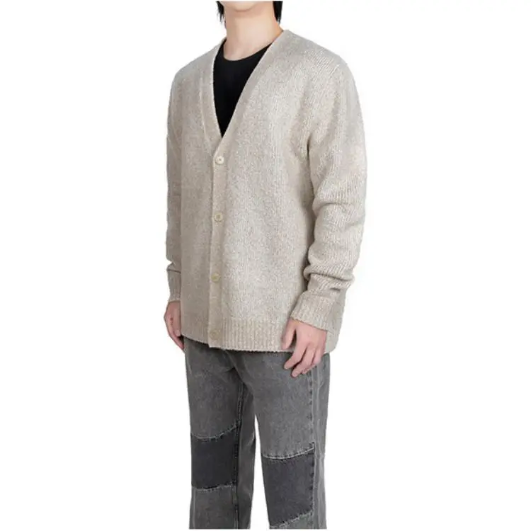 Acne Studios Wool Blend V Neck Button Up Cardigan-3