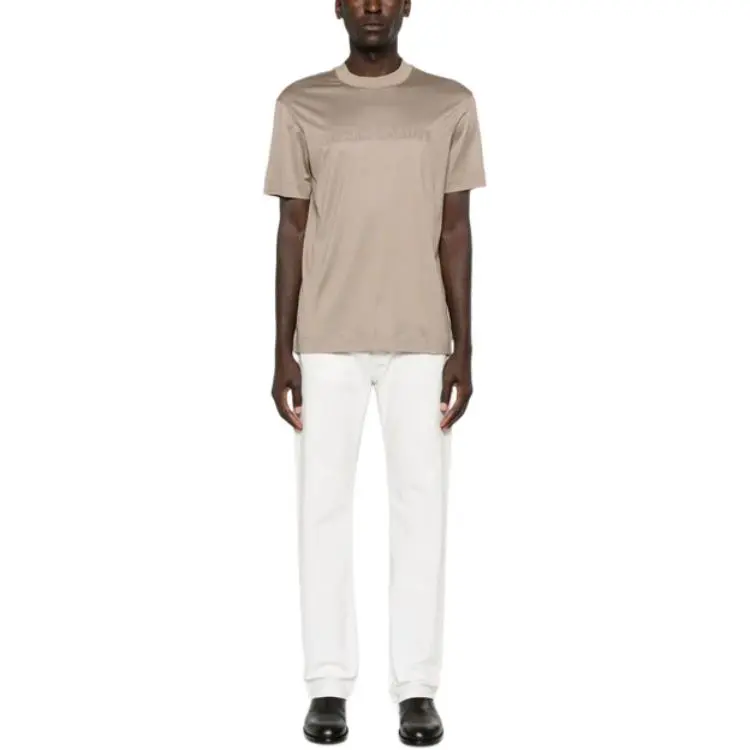 EMPORIO ARMANI Flocked logo T shirt-1