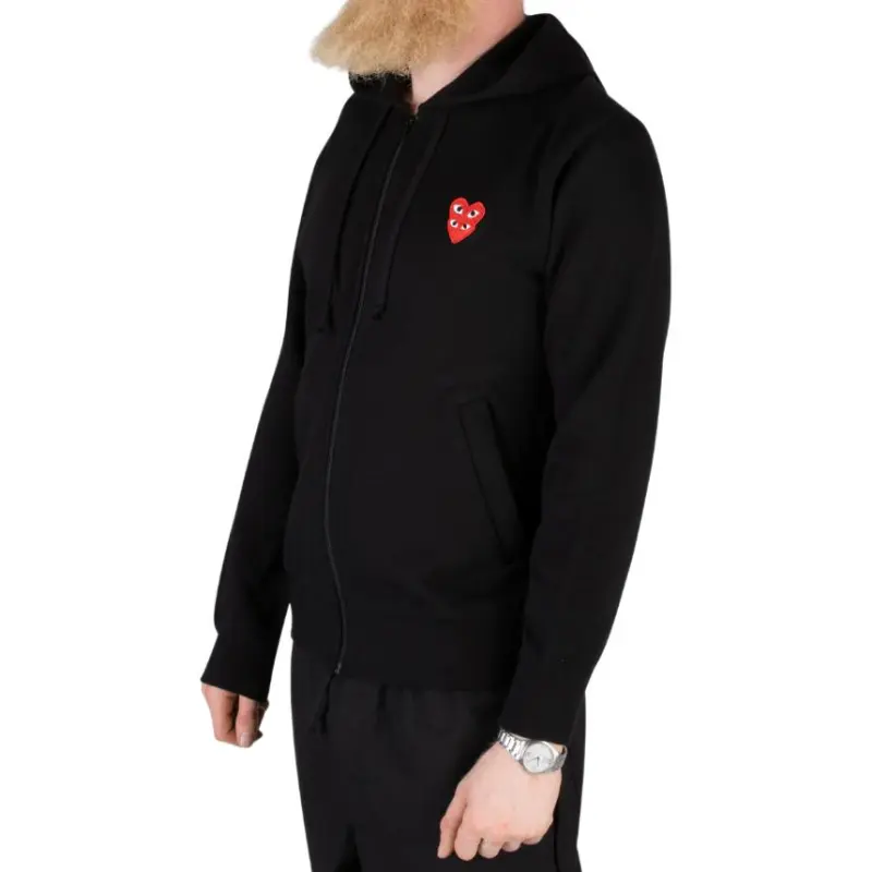 CDG Play Sweatshirt Jacket Men's Black-2