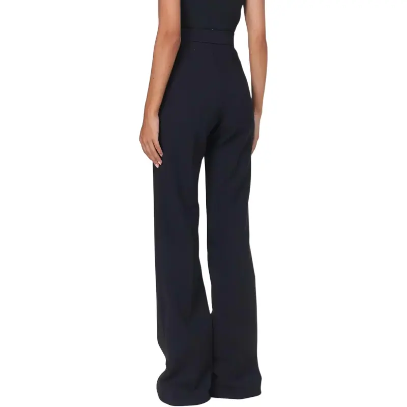 Elisabetta Franchi Belted Stretch Crepe Palazzo Trousers-3