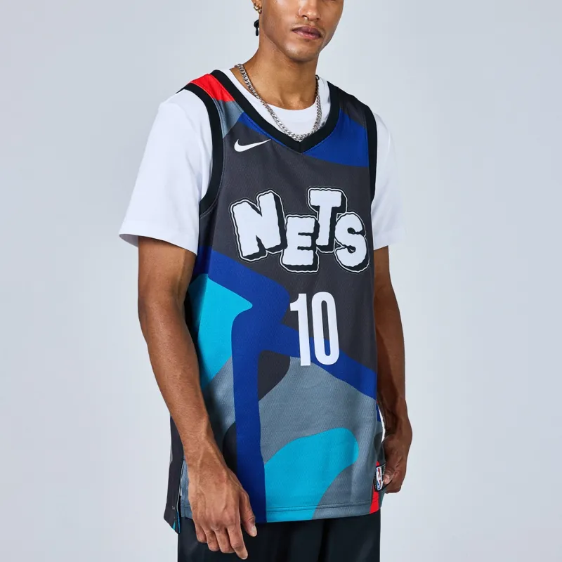 Nike x KAWS Basketball Jersey City Edition 2023/24, Brooklyn Nets, Simmons Size 10 Men's Black-4