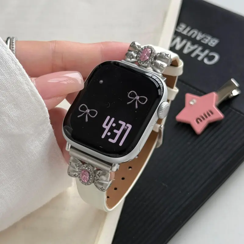 Wei Xin Apple Compatibility Watch Band Cowhide Leather Material-2