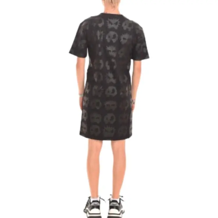 McQ Alexander McQueen Short Sleeved Dresses Women's Black-4