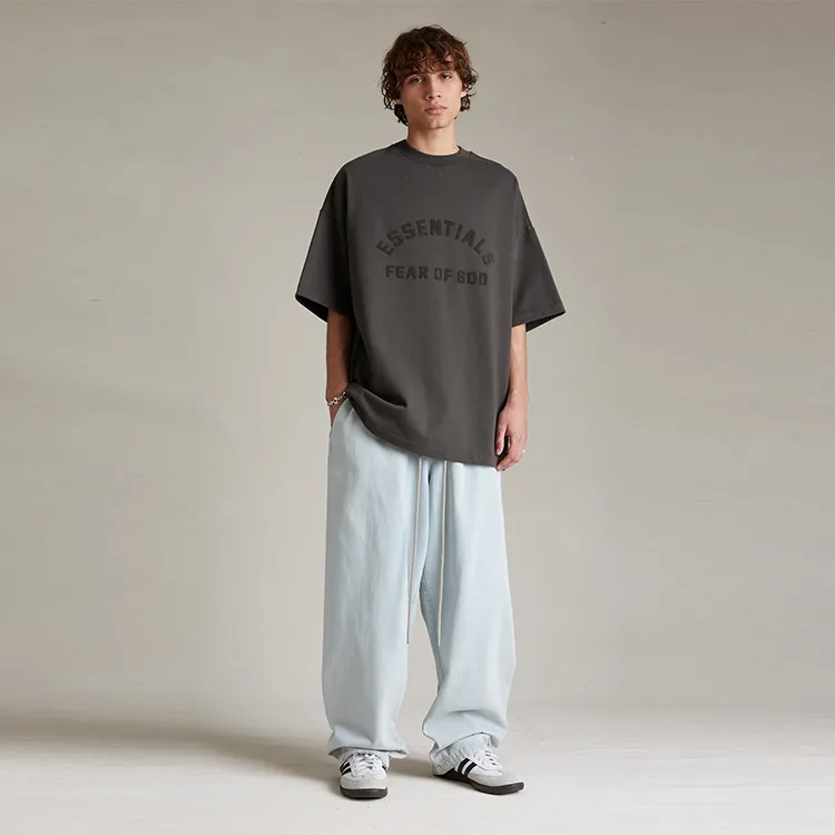 Fear Of God Essentials Logo print T shirt-4