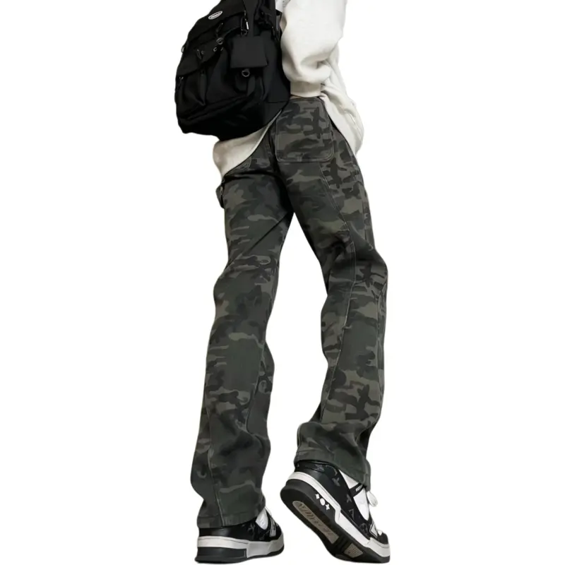Imcrasy Jeans Unisex Green Camouflage-3