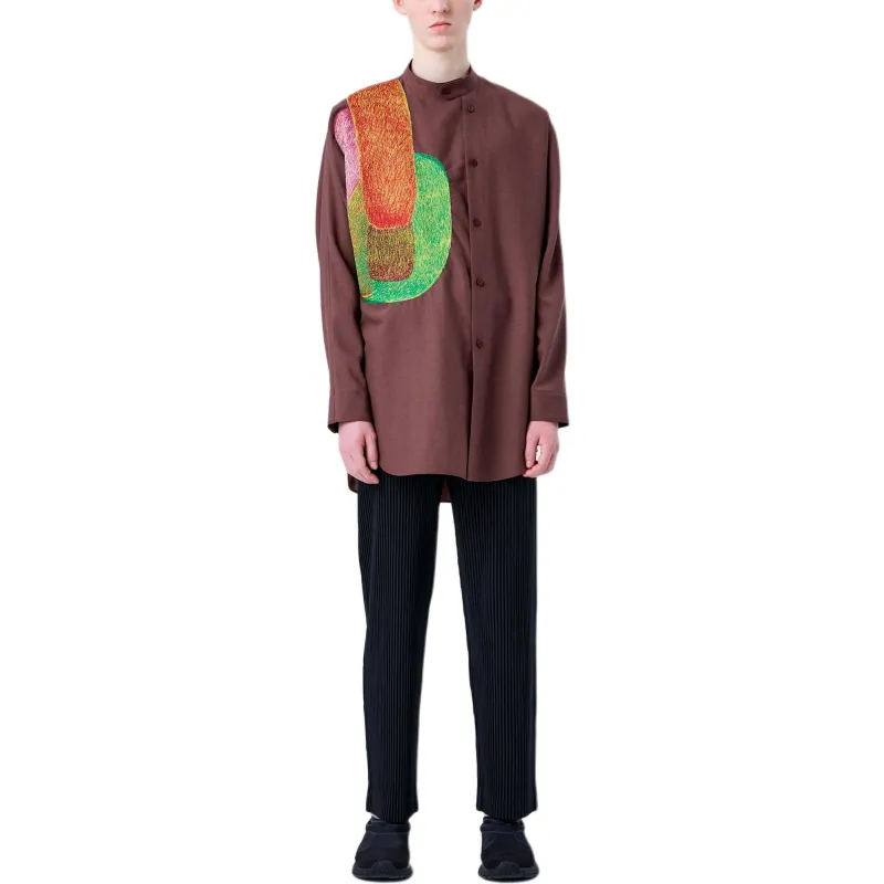 Homme Plissé Issey Miyake FW24 Shirt Men's Red & Green-3