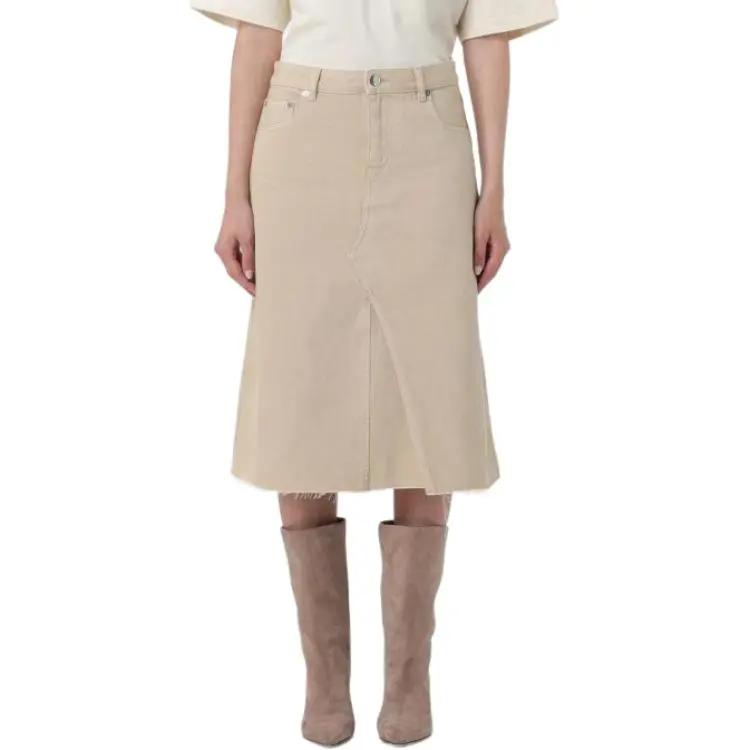 TORY BURCH Deconstructed Denim Midi Skirt-2